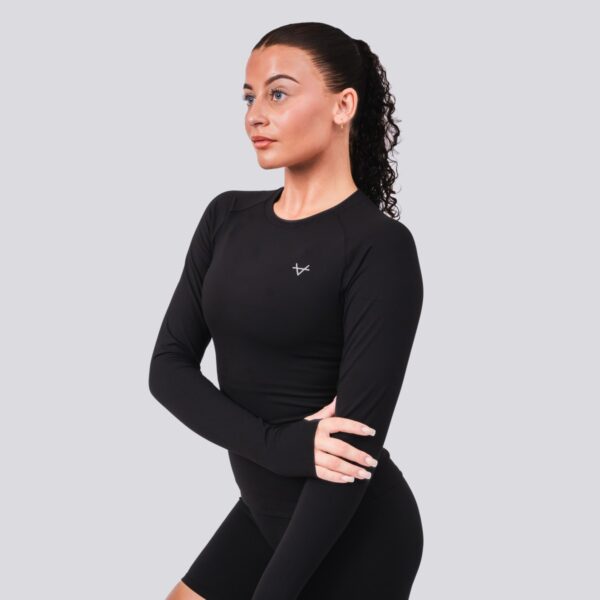 Oxen Womens Endure Sculpt LS Top Blk - Image 2