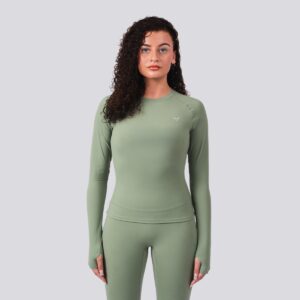 Oxen Womens Endure Sculpt LS Top Olive