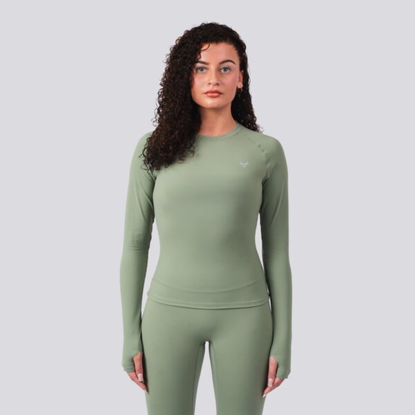 Oxen Womens Endure Sculpt LS Top Olive