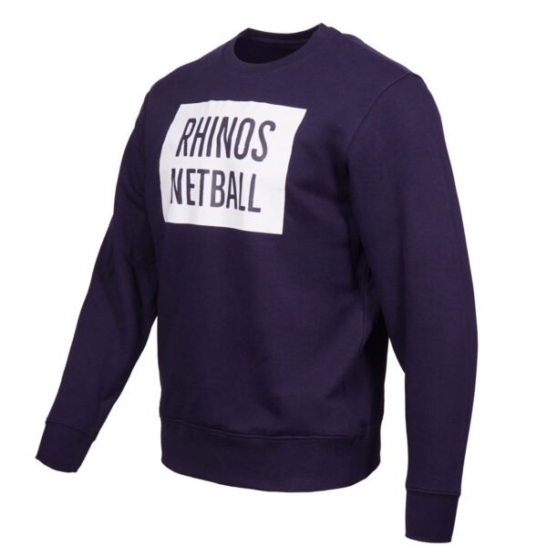 Leeds Rhinos Netball SS Matcher Sweater French Navy - Image 2