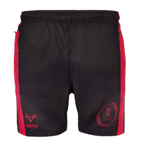 ARU 25-26 Panel Gym Short - BLACK & RED