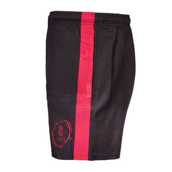 ARU 25-26 Panel Gym Short - BLACK & RED - Image 2