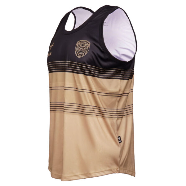 Castleford Tigers 2026 Centenary Print Singlet Blk/Gld - Image 2