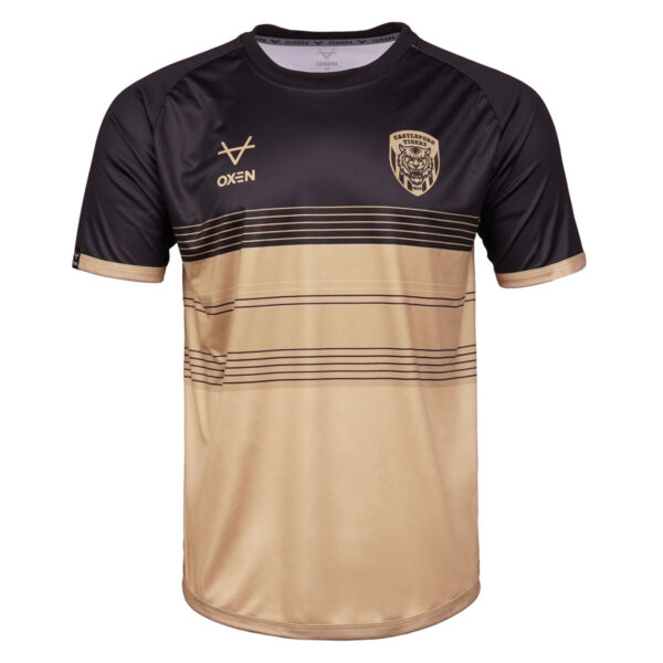 Castleford Tigers 2026 Centenary Print Tee Blk/Gld