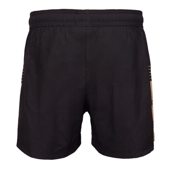 Castleford Tigers 2026 Centenary Print Shorts Blk/Gld - Image 3