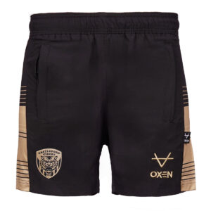 Castleford Tigers 2026 Centenary Print Shorts Blk/Gld JNR