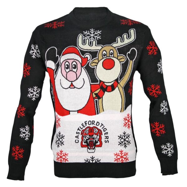 Castleford Tigers Jacquard Christmas Jumper