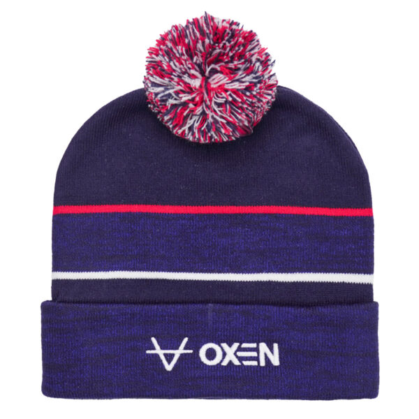 England RL Navy Marl Bobble Hat - Image 2