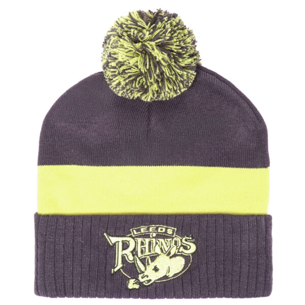 Leeds Rhinos 2026 Charcoal Bobble Hat