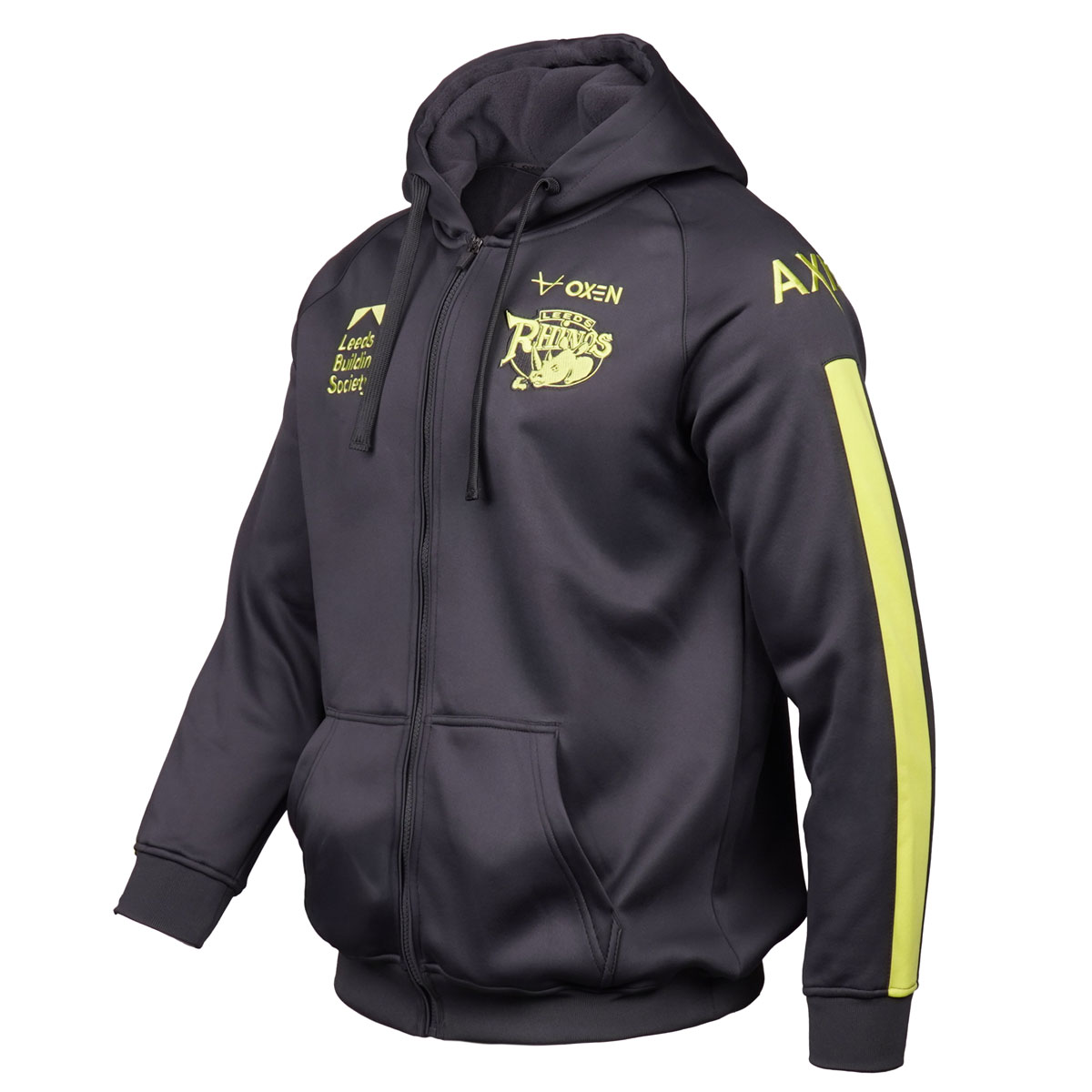Leeds Rhinos 2026 Charcoal FZ Hoody JNR - Image 2