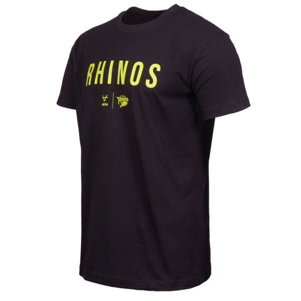 Leeds Rhinos 2026 Cotton Tee Black - Image 2