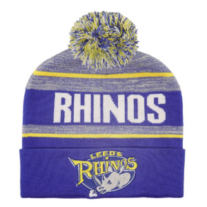 Leeds Rhinos Marl Text Bobble Hat