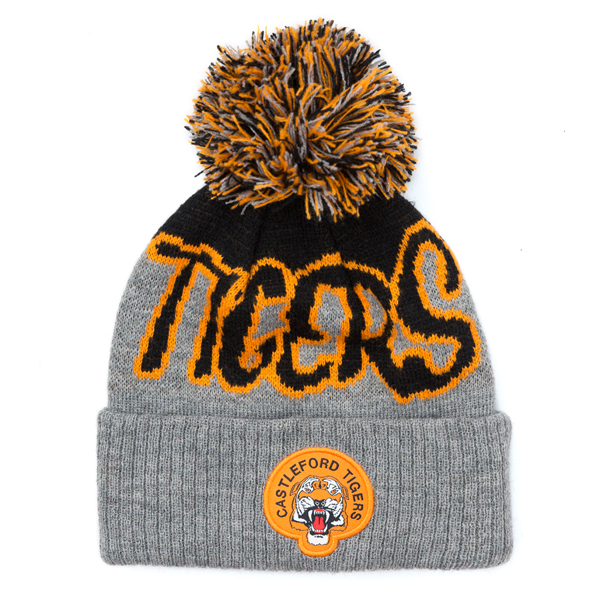 Castleford Tigers Script Bobble Hat JNR
