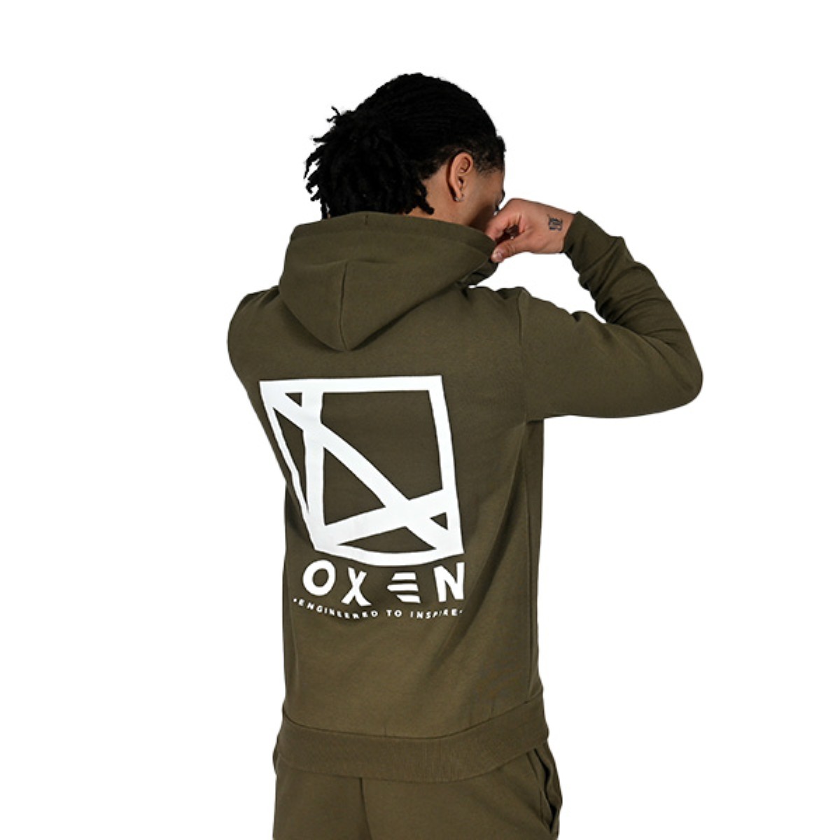 Oxen Icon Hoody Olive - Image 2