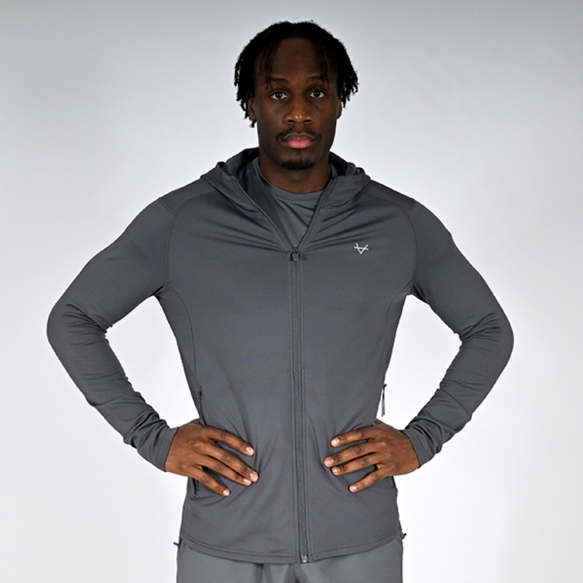 Oxen Mens Endure FZ Performance Hoody Fossil
