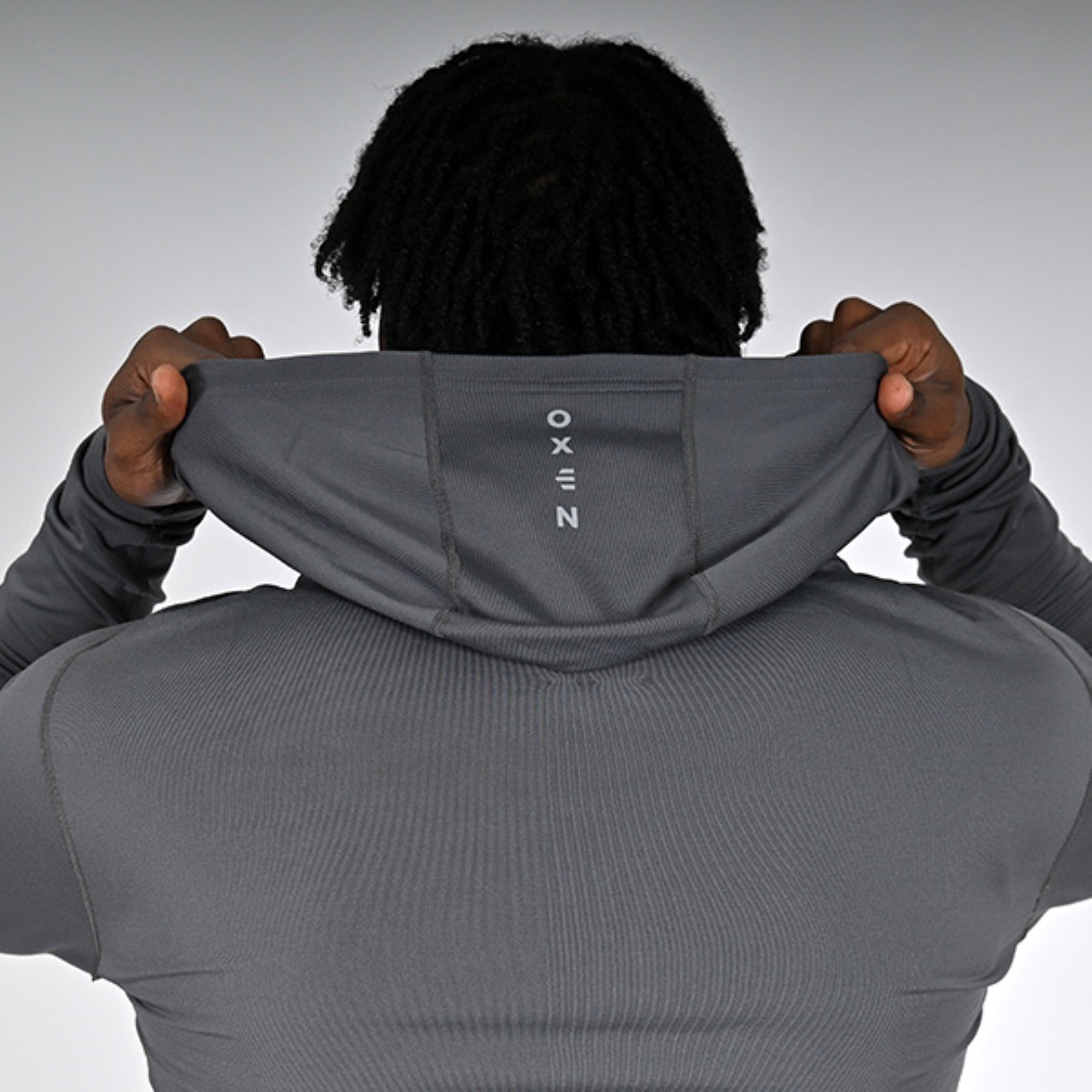 Oxen Mens Endure OH Performance Hoody Fossil - Image 3