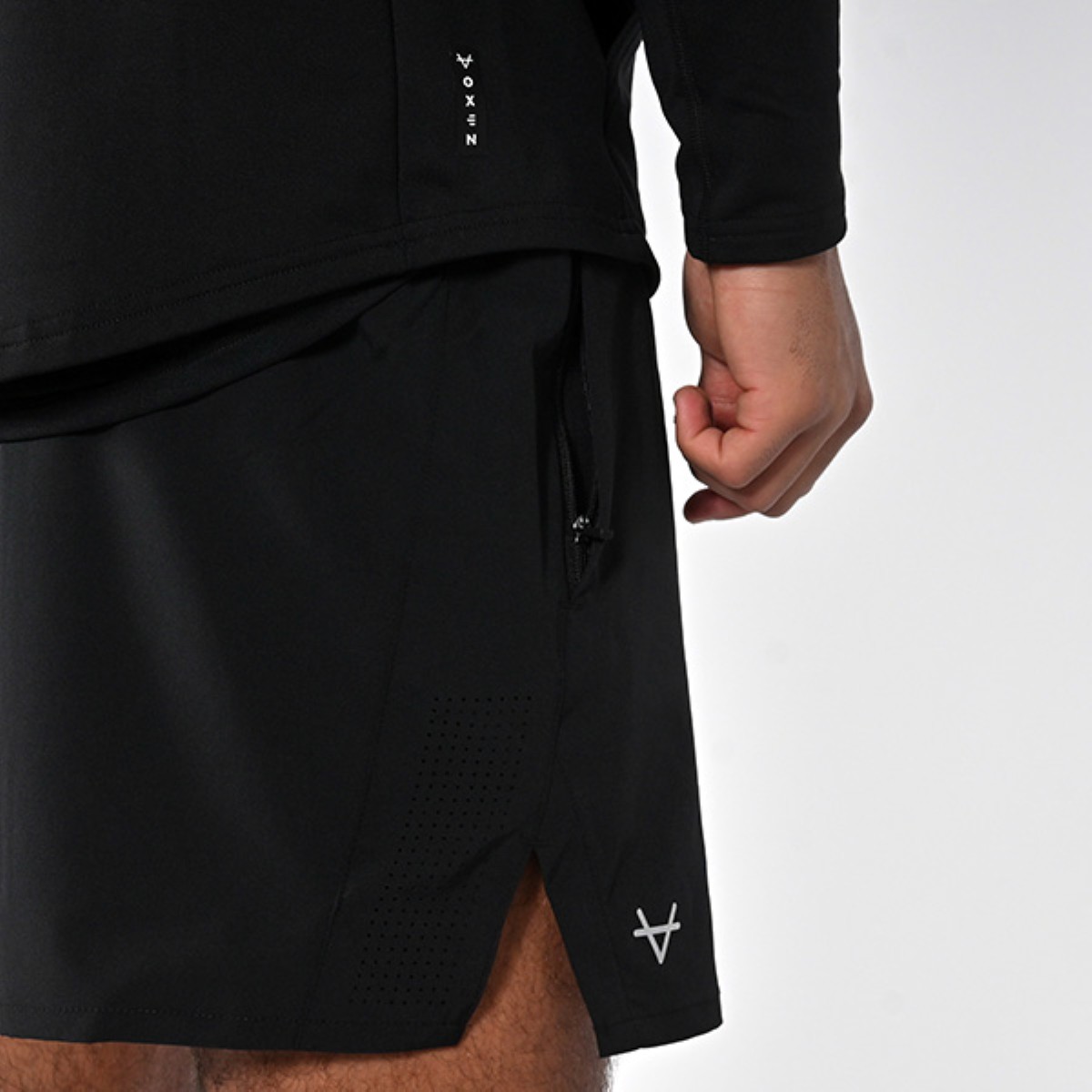 Oxen Mens Endure Performance 5" Short Blk - Image 4