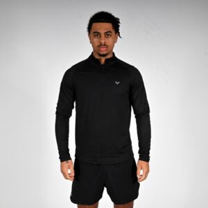 Oxen Mens Endure Performance QZ Midlayer Blk