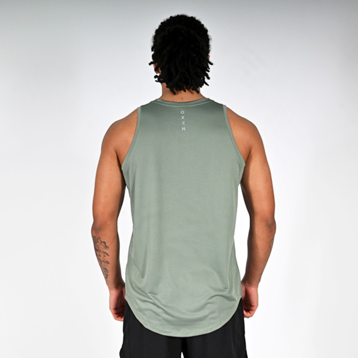 Oxen Mens Endure Performance Singlet Olive - Image 2