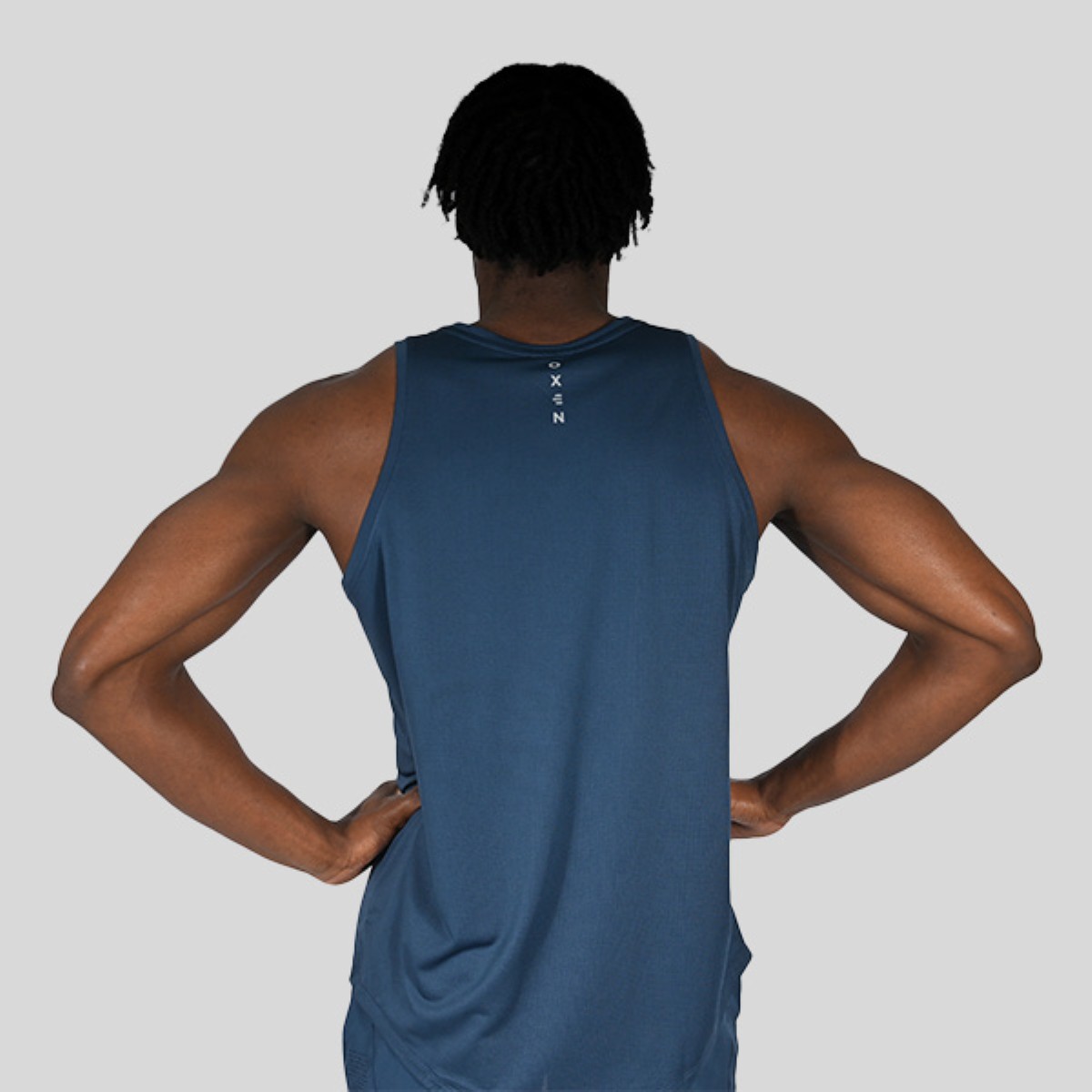 Oxen Mens Endure Performance Singlet Sapphire - Image 3