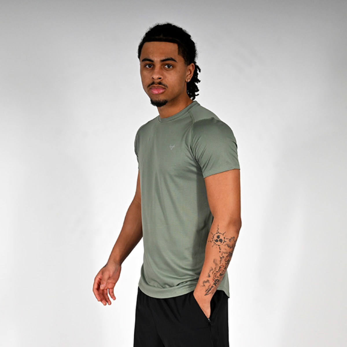 Oxen Mens Endure Performance T-Shirt Olive - Image 2