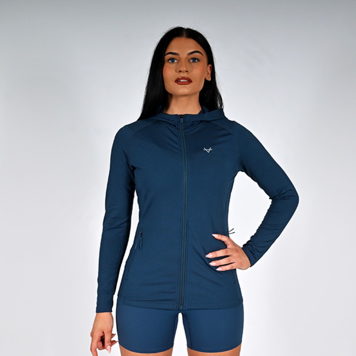 Oxen Womens Endure FZ Performance Hoody Sapphire